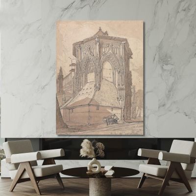 East End Of Saint Jacques At Dieppe Normandy John Sell Cotman jsc21 canvas print 