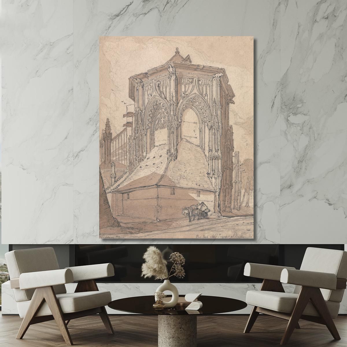 East End Of Saint Jacques At Dieppe Normandy John Sell Cotman jsc21 canvas print 