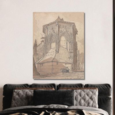 East End Of Saint Jacques At Dieppe Normandy John Sell Cotman jsc21 canvas print 
