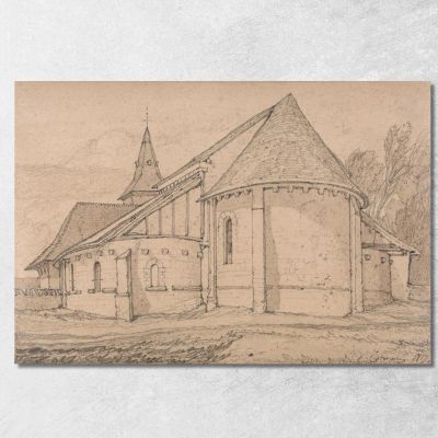 East End Of The Abbey Church Of St. Paul At Rouen Normandy John Sell Cotman jsc23 canvas print 