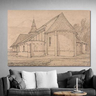 East End Of The Abbey Church Of St. Paul At Rouen Normandy John Sell Cotman jsc23 canvas print 