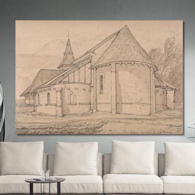 East End Of The Abbey Church Of St. Paul At Rouen Normandy John Sell Cotman jsc23 canvas print 