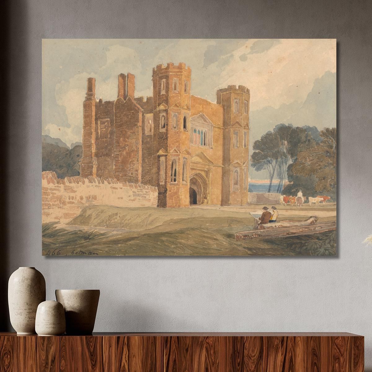 Gate-Way Saint Mary'S Wiggenhall Norfolk 2 John Sell Cotman jsc29 canvas print 