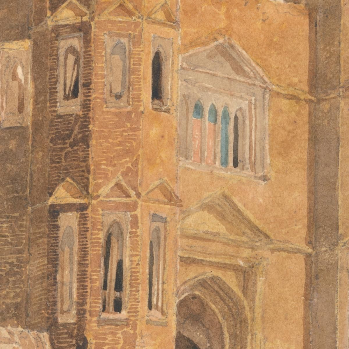 Gate-Way Saint Mary'S Wiggenhall Norfolk 2 John Sell Cotman jsc29 canvas print