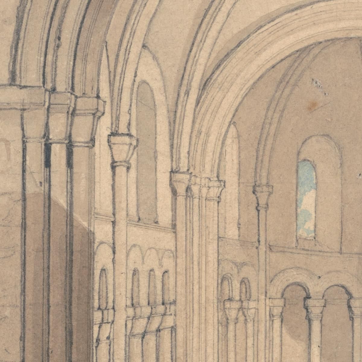 Interior Of The Chapel Of Saint Julien Near Rouen Normandy John Sell Cotman jsc34 canvas print