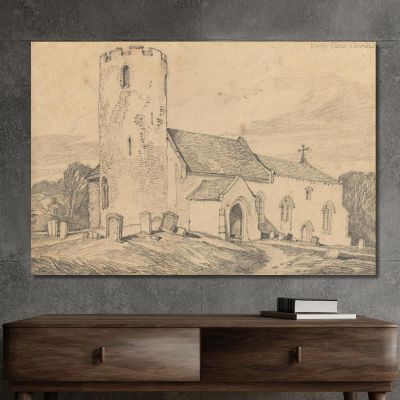 Kirby Cane Church Suffolk John Sell Cotman jsc35 canvas print 
