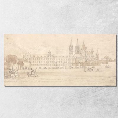Military School And Abbey Church Of St Stephen At Caen John Sell Cotman jsc37 canvas print 