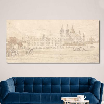 Military School And Abbey Church Of St Stephen At Caen John Sell Cotman jsc37 canvas print 