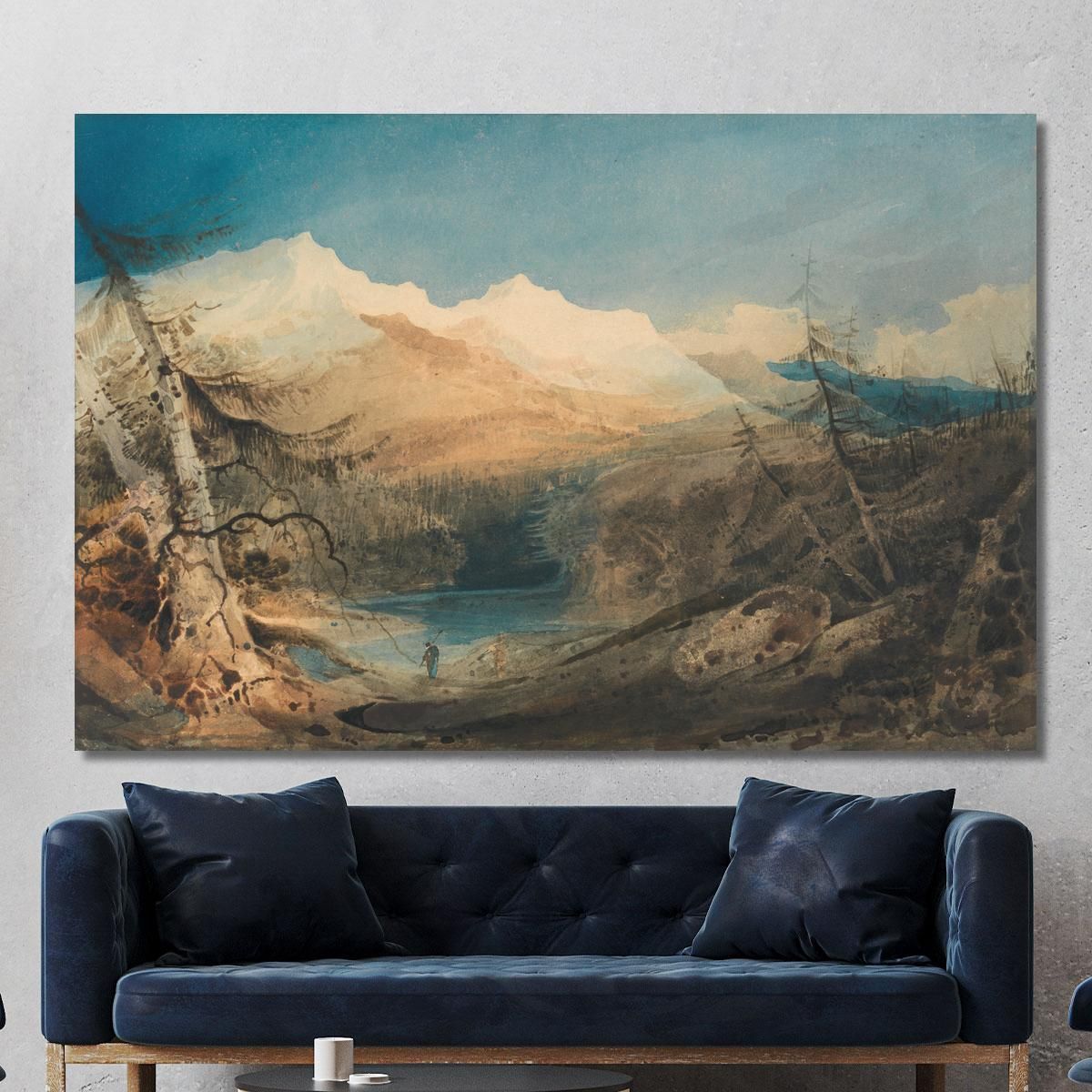 Mountainous Landscape North Wales John Sell Cotman jsc39 canvas print 