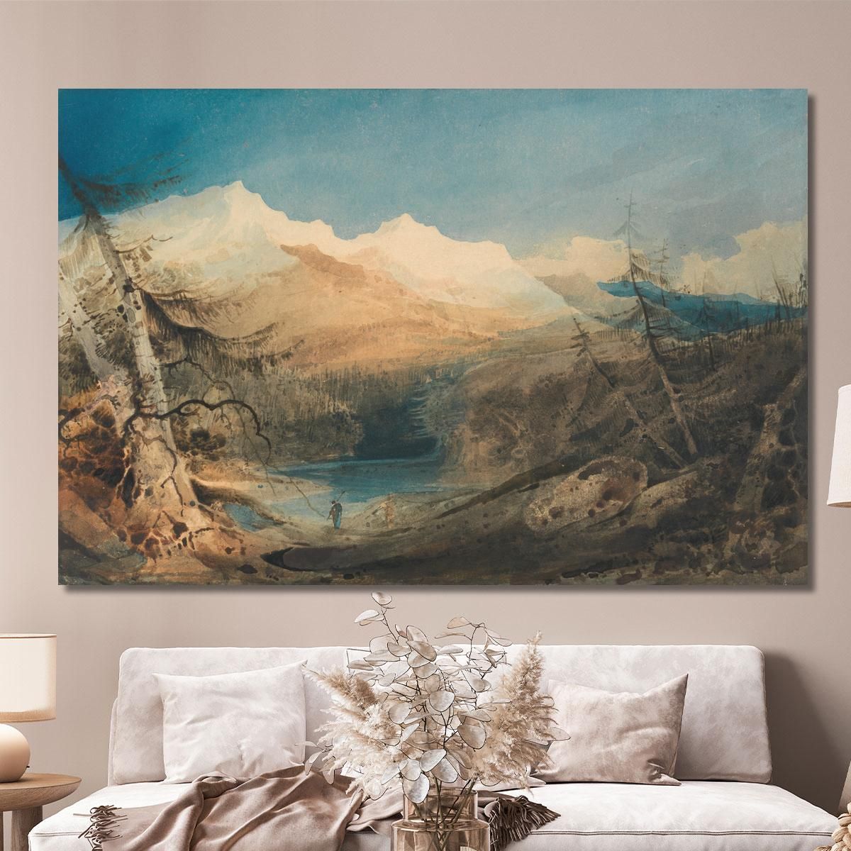 Mountainous Landscape North Wales John Sell Cotman jsc39 canvas print 
