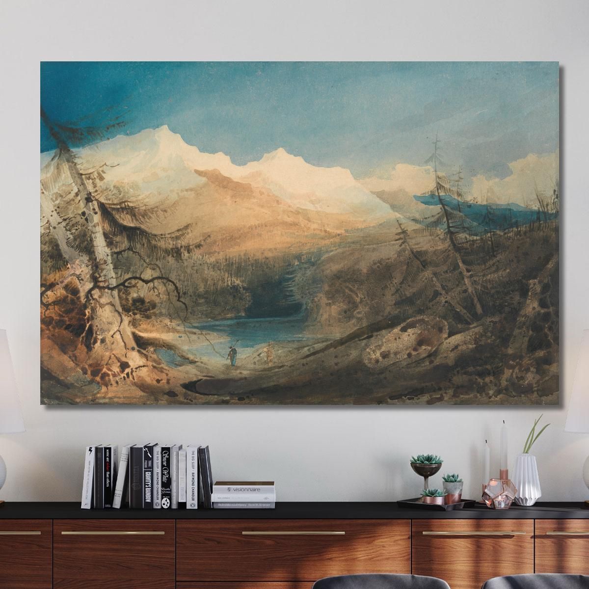Mountainous Landscape North Wales John Sell Cotman jsc39 canvas print 