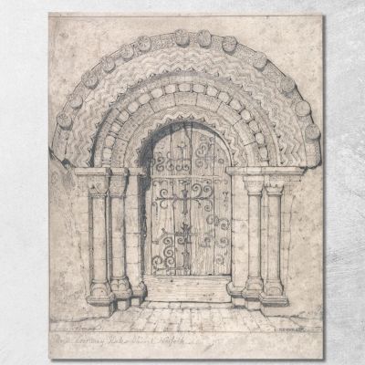 North Doorway Of Hales Church Norfolk John Sell Cotman jsc40 canvas print 