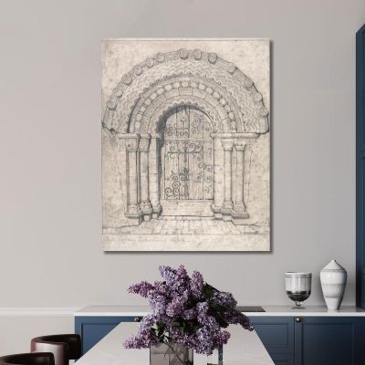 North Doorway Of Hales Church Norfolk John Sell Cotman jsc40 canvas print 
