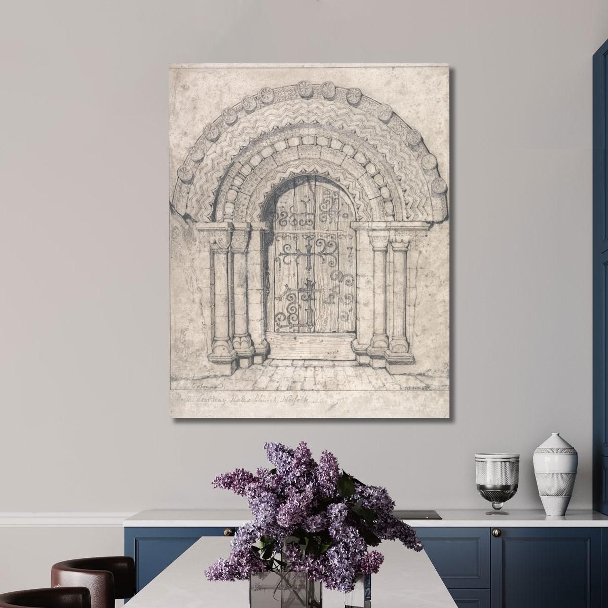 North Doorway Of Hales Church Norfolk John Sell Cotman jsc40 canvas print 