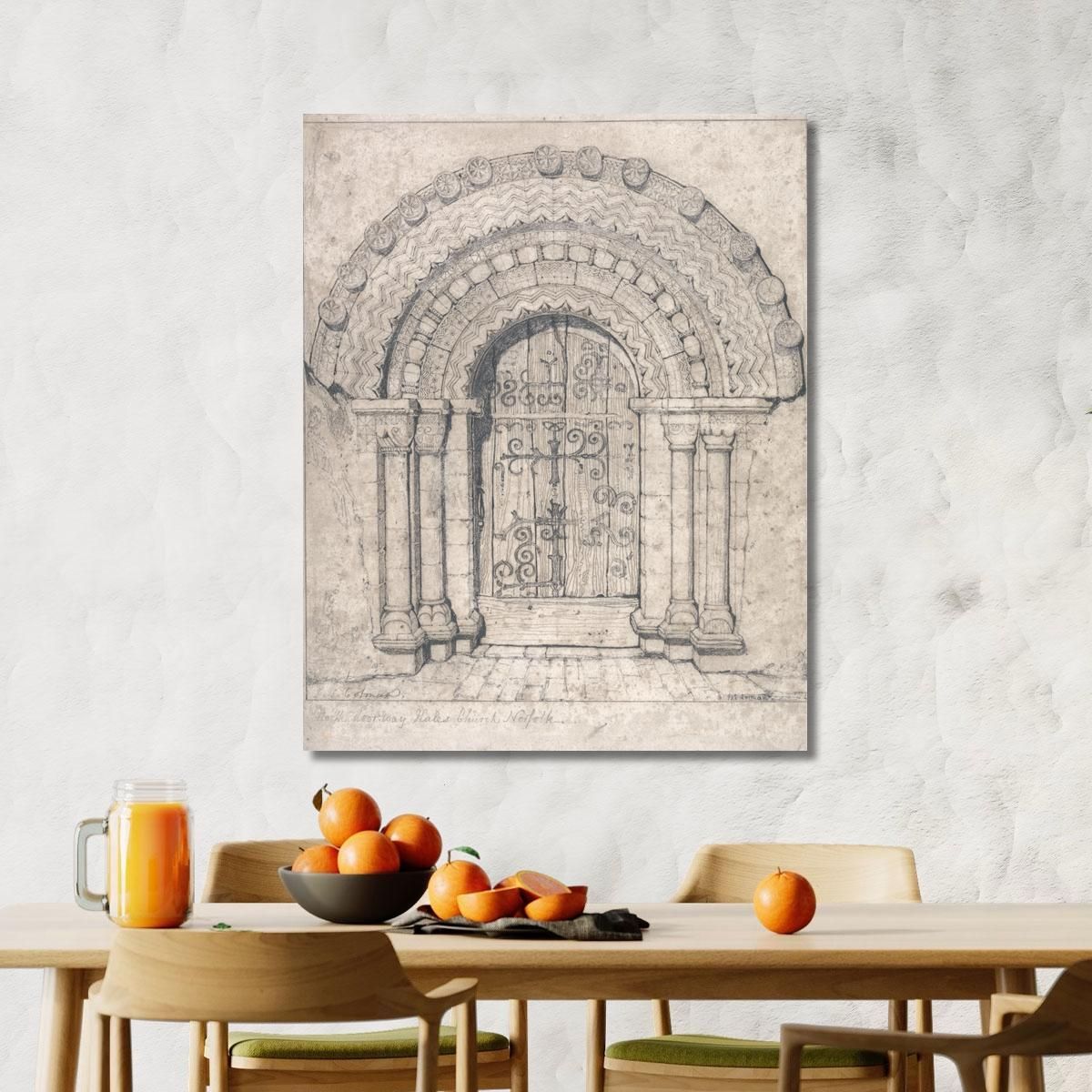 North Doorway Of Hales Church Norfolk John Sell Cotman jsc40 canvas print 