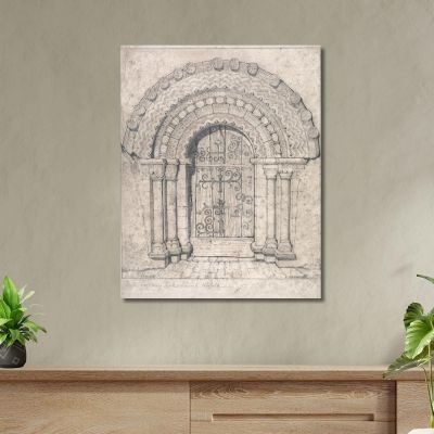 North Doorway Of Hales Church Norfolk John Sell Cotman jsc40 canvas print 
