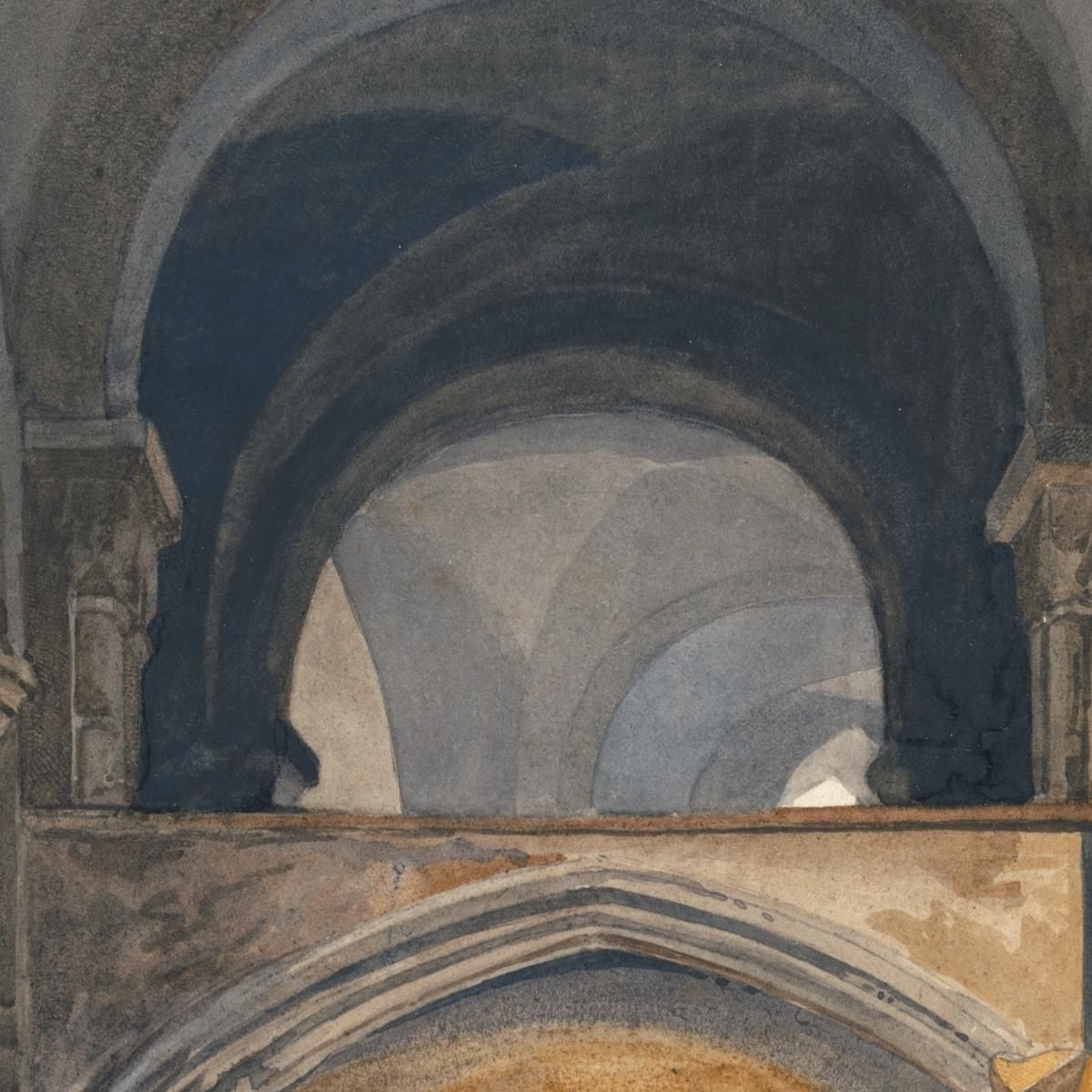 Norwich Cathedral Interior Of The North Aisle Of The Choir Looking East John Sell Cotman jsc42 canvas print