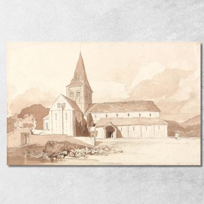 Notre Dame Sur L'Eau Domfront Normandy John Sell Cotman jsc43 canvas print 