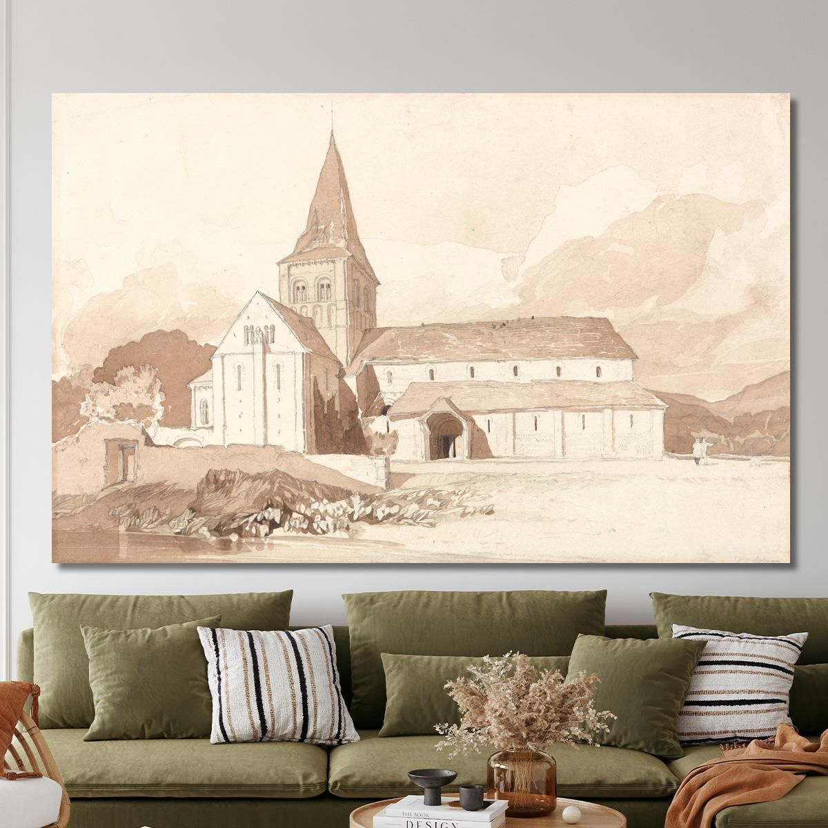 Notre Dame Sur L'Eau Domfront Normandy John Sell Cotman jsc43 canvas print 