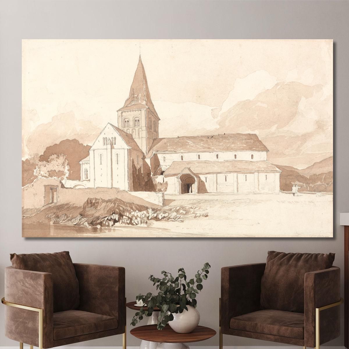 Notre Dame Sur L'Eau Domfront Normandy John Sell Cotman jsc43 canvas print 