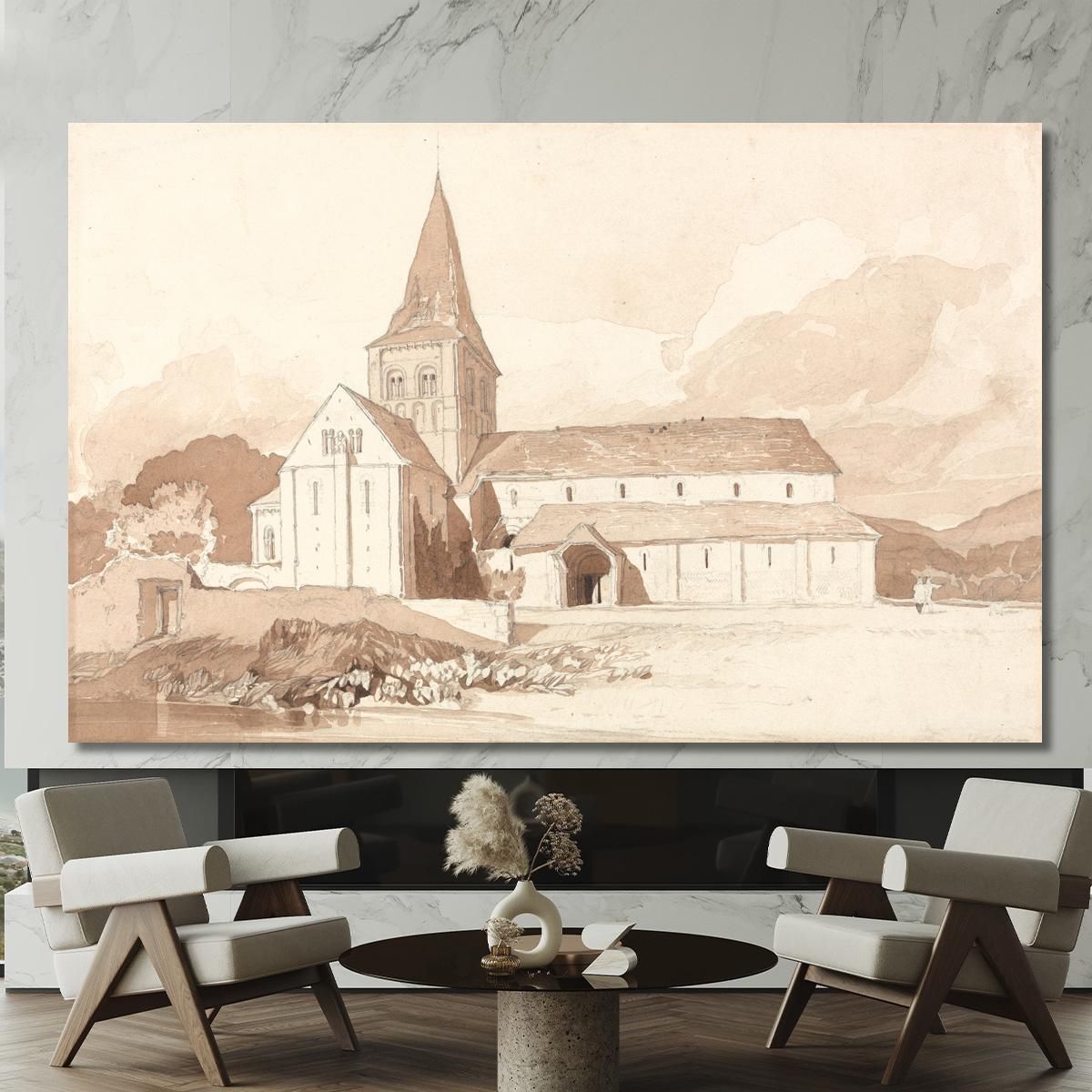 Notre Dame Sur L'Eau Domfront Normandy John Sell Cotman jsc43 canvas print 