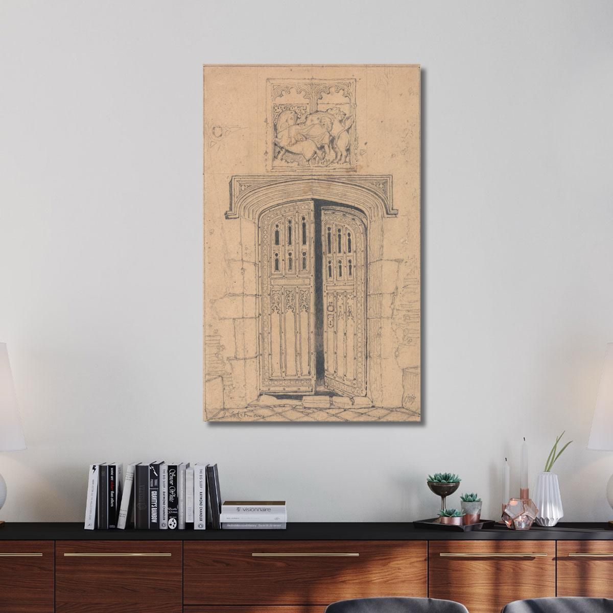 South Door Arminghall Hall Norfolk John Sell Cotman jsc48 canvas print 