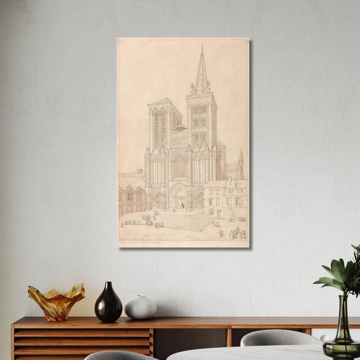 St. Peter At Lisieux Normandy West Front John Sell Cotman jsc52 canvas print 