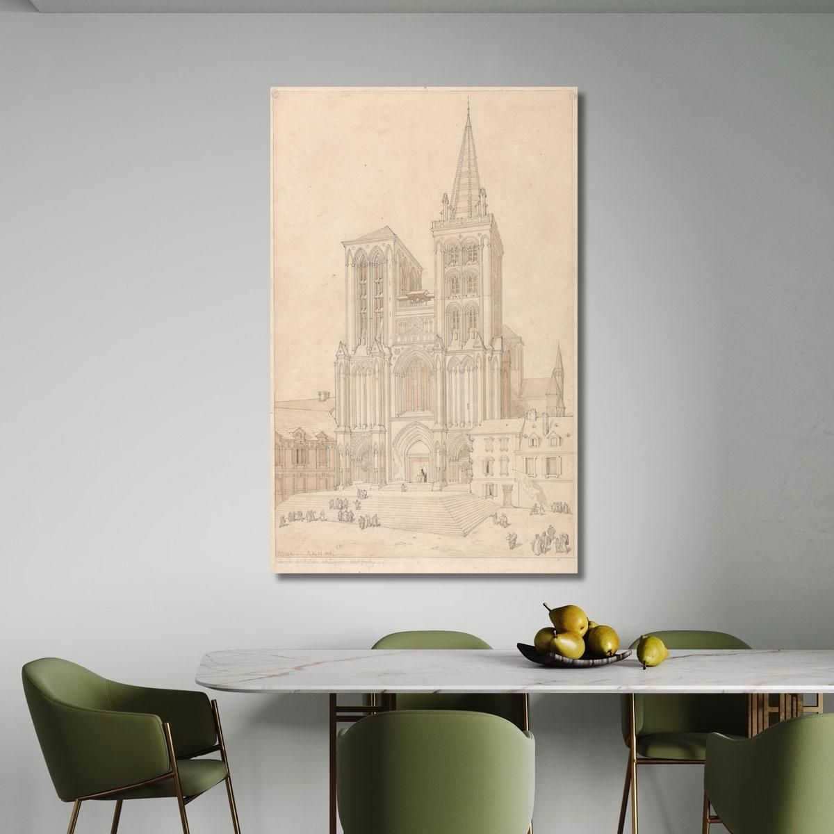 St. Peter At Lisieux Normandy West Front John Sell Cotman jsc52 canvas print 