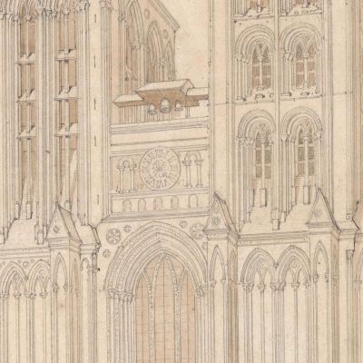 St. Peter At Lisieux Normandy West Front John Sell Cotman jsc52 canvas print