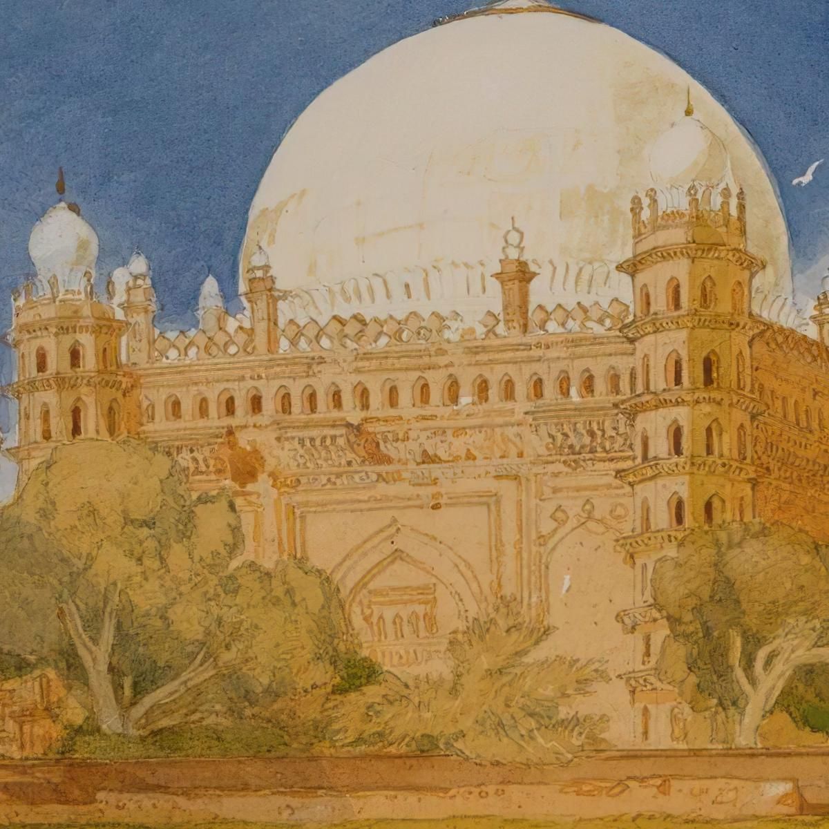 Sultan Mahamed Shah'S Tomb Bejapore India John Sell Cotman jsc53 canvas print