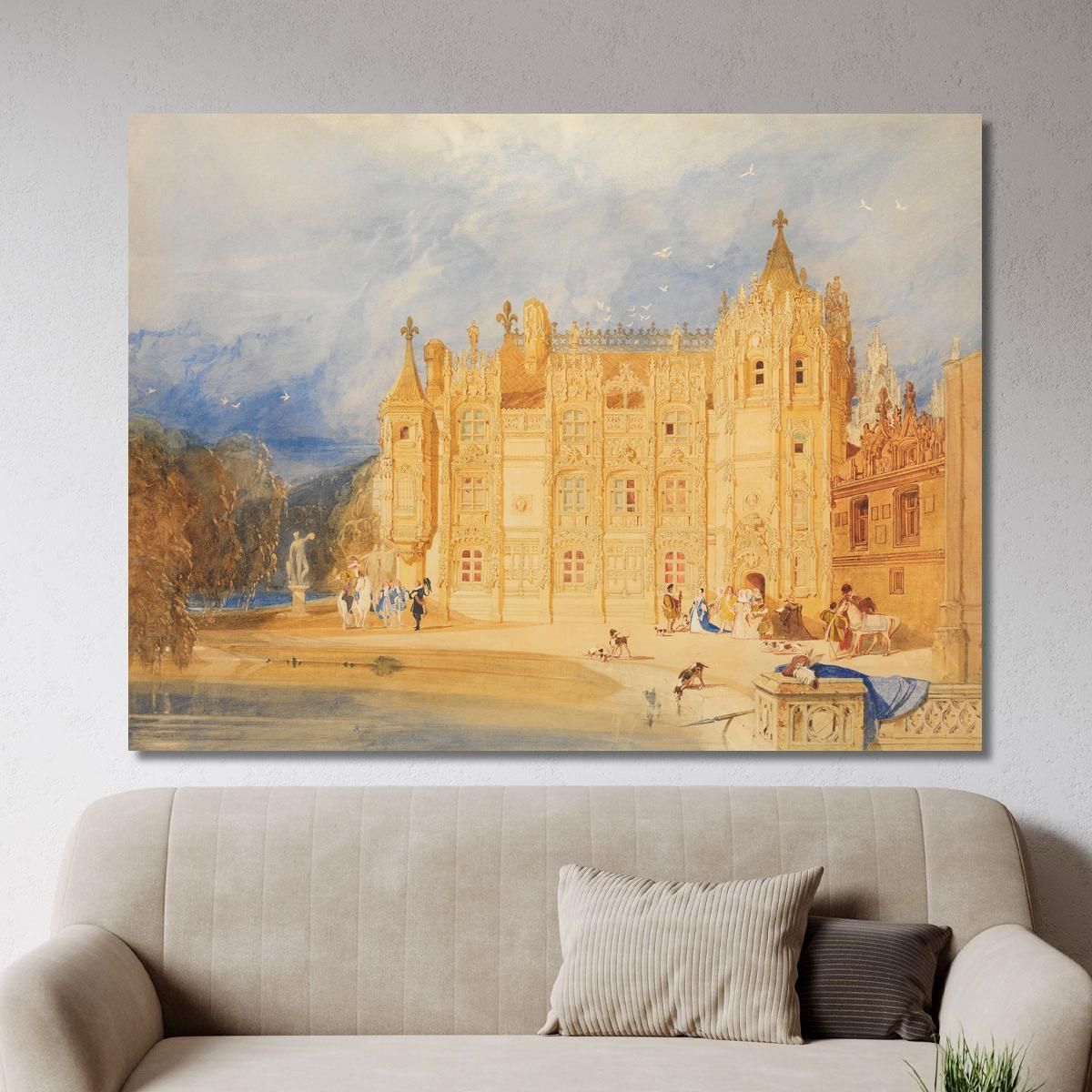 The Abbatial House Abbey Of St. Ouen Rouen John Sell Cotman jsc54 canvas print 
