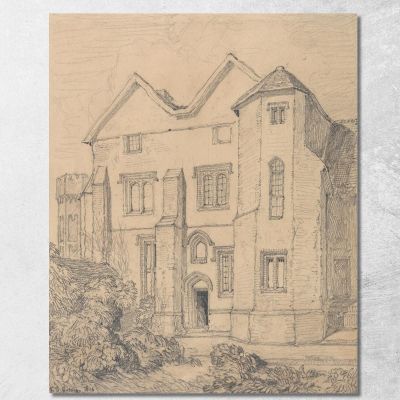 Upwell Rectory Norfolk John Sell Cotman jsc59 canvas print 