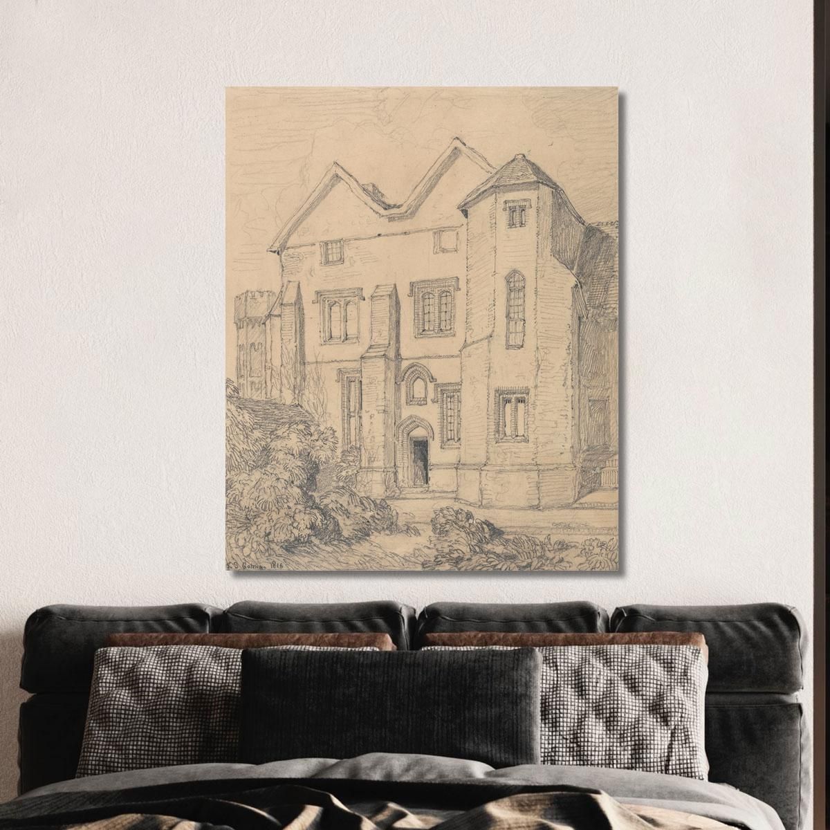 Upwell Rectory Norfolk John Sell Cotman jsc59 canvas print 