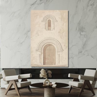 West Doorway And Window In The Church Of Ham Near Valognes Normandy John Sell Cotman jsc61 canvas print 