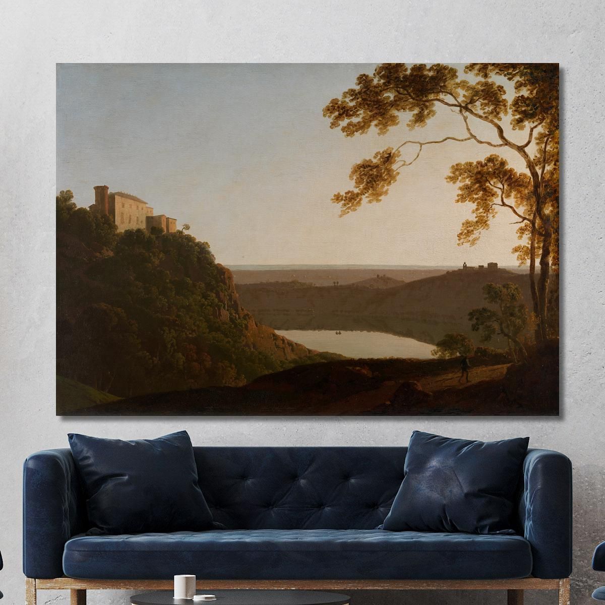 Lake Nemi Sunset Joseph Wright of Derby jwd23 canvas print 