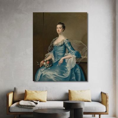 Portrait Of Esther Ellison Née Walker Joseph Wright of Derby jwd41 canvas print 