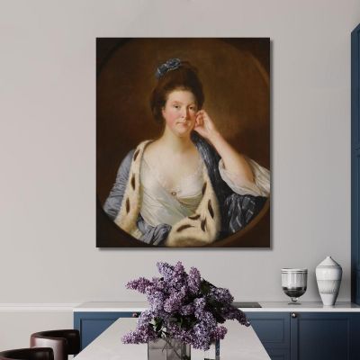 Portrait Of Lucy Stafford Later Mrs Wilkinson B. 1738 Joseph Wright of Derby jwd43 canvas print 