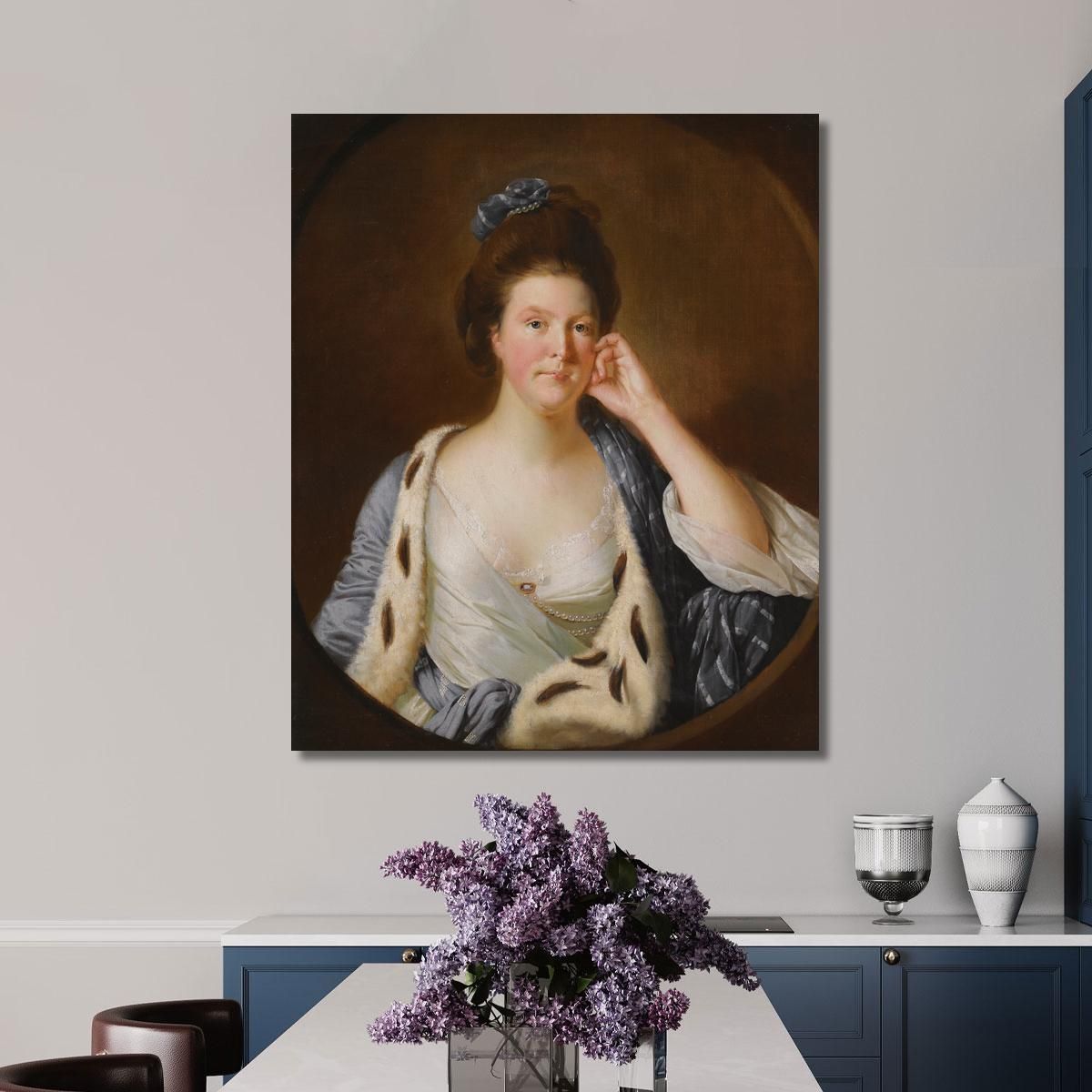 Portrait Of Lucy Stafford Later Mrs Wilkinson B. 1738 Joseph Wright of Derby jwd43 canvas print 