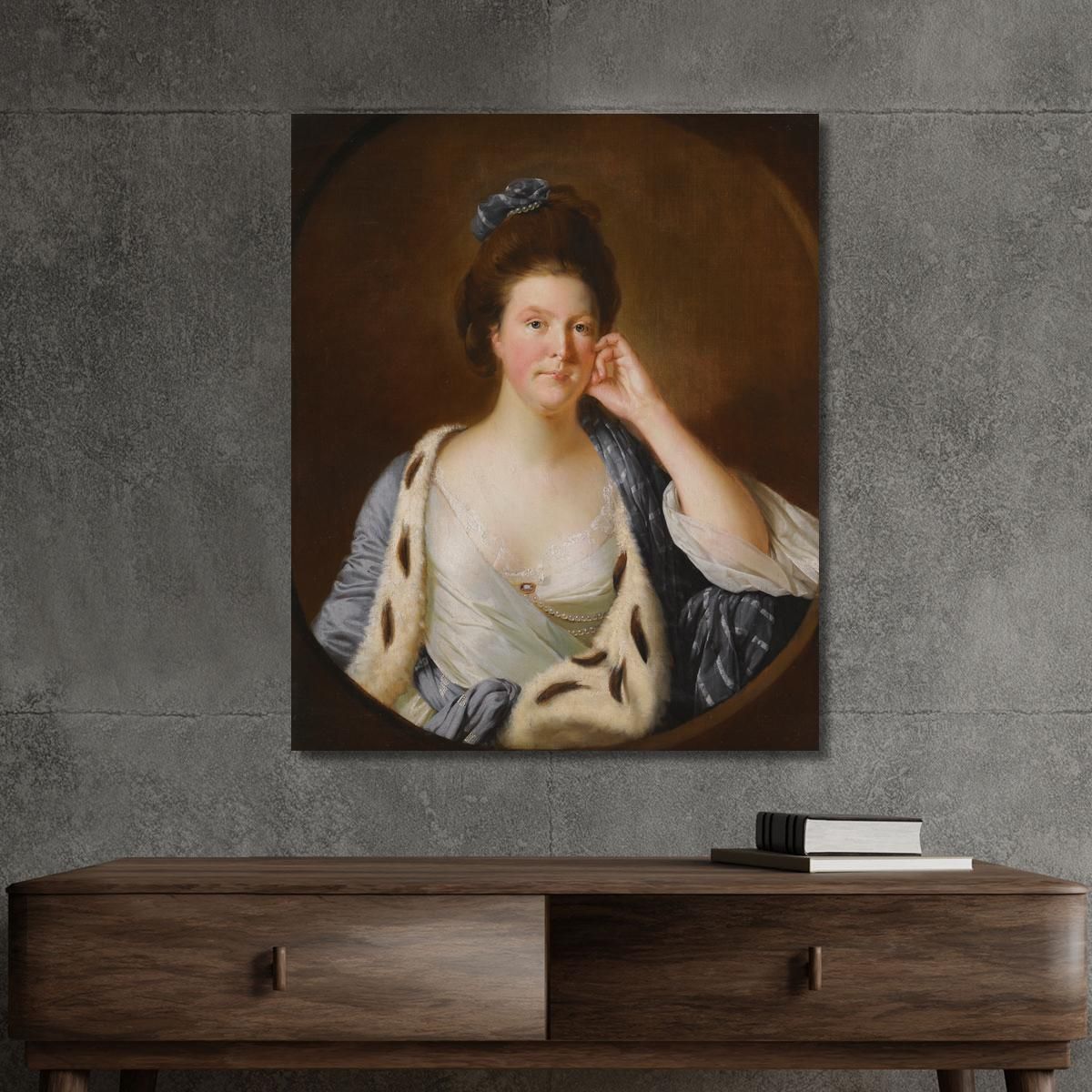 Portrait Of Lucy Stafford Later Mrs Wilkinson B. 1738 Joseph Wright of Derby jwd43 canvas print 