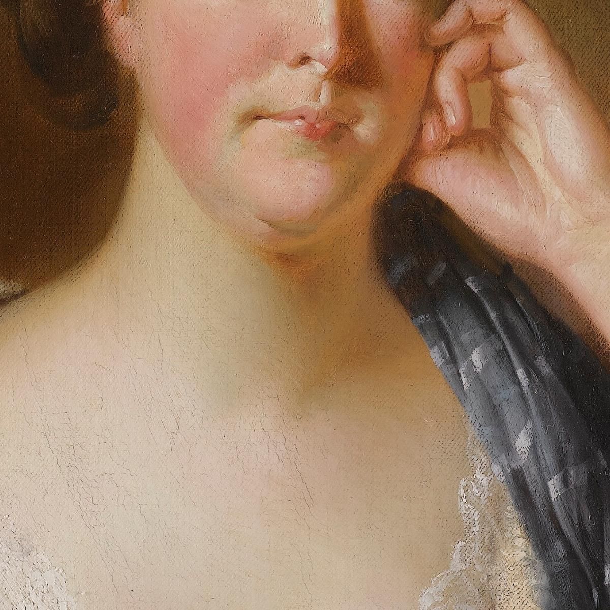 Portrait Of Lucy Stafford Later Mrs Wilkinson B. 1738 Joseph Wright of Derby jwd43 canvas print
