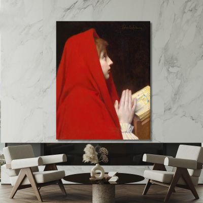 The Red Cloak Jules Joseph Lefebvre jle22 canvas print 