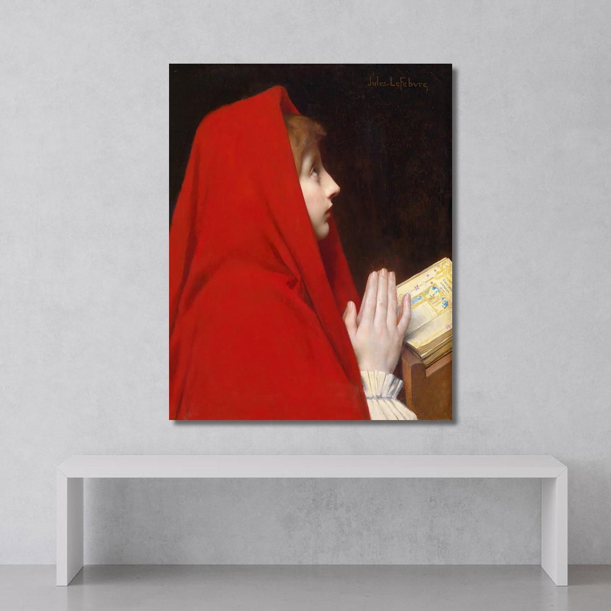 The Red Cloak Jules Joseph Lefebvre jle22 canvas print 