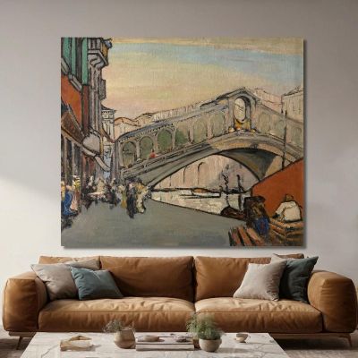 The Rialto Bridge In Venice Jules Schmalzigaug jsh22 canvas print 