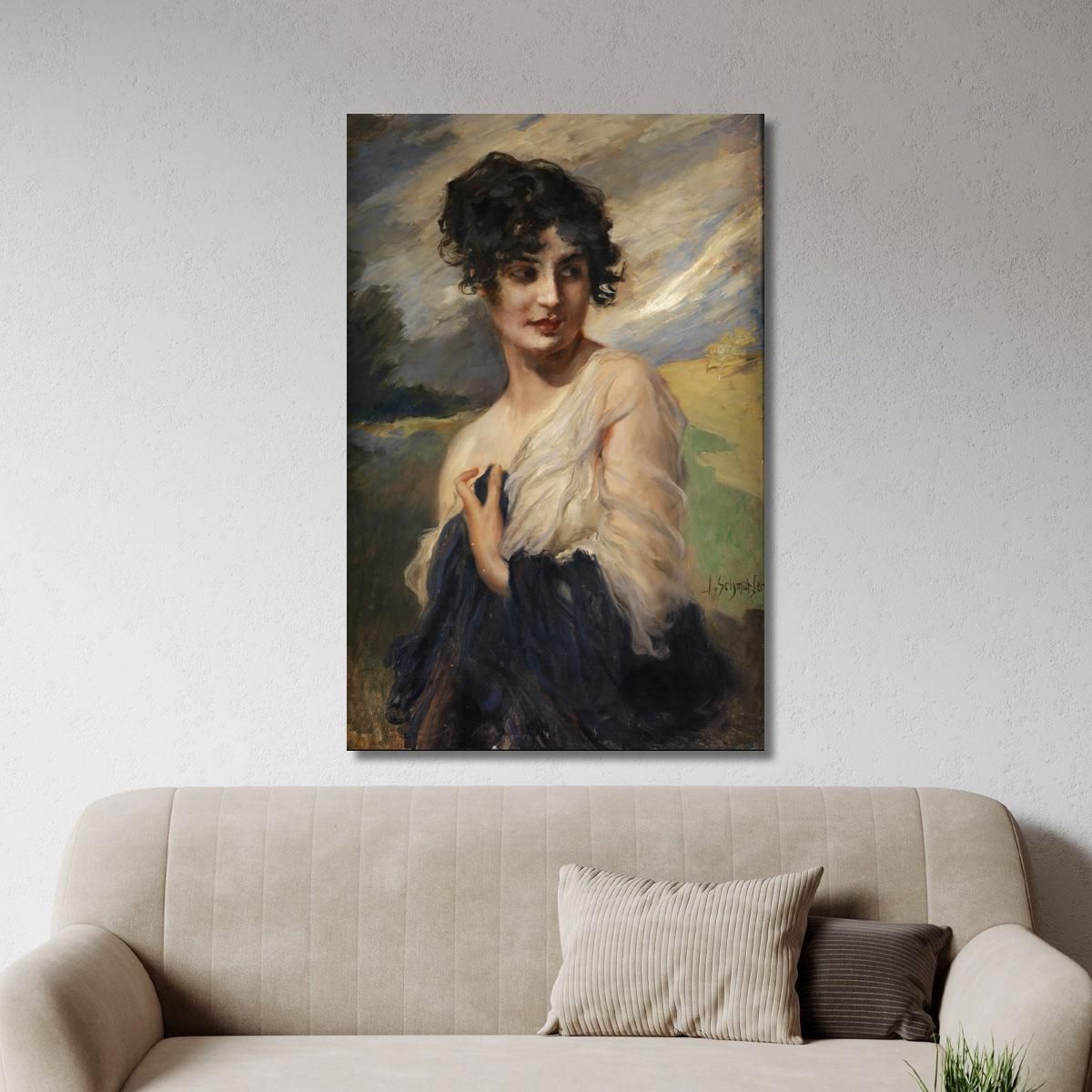 Portrait Of A Lady Leopold Schmutzler lsc7 canvas print 