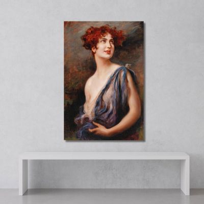 Young Beauty Leopold Schmutzler lsc15 canvas print 
