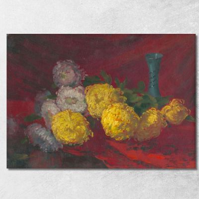 Chrysanthemums On The Table Ľudovít Čordák lco9 canvas print 