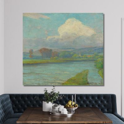 Landscape With River Ľudovít Čordák lco42 canvas print 