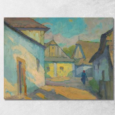 Motif From An East Slovak Village Ľudovít Čordák lco50 canvas print 