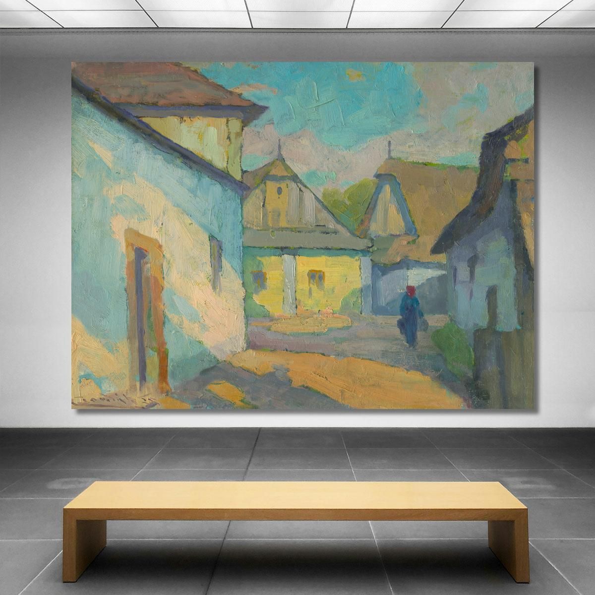 Motif From An East Slovak Village Ľudovít Čordák lco50 canvas print 
