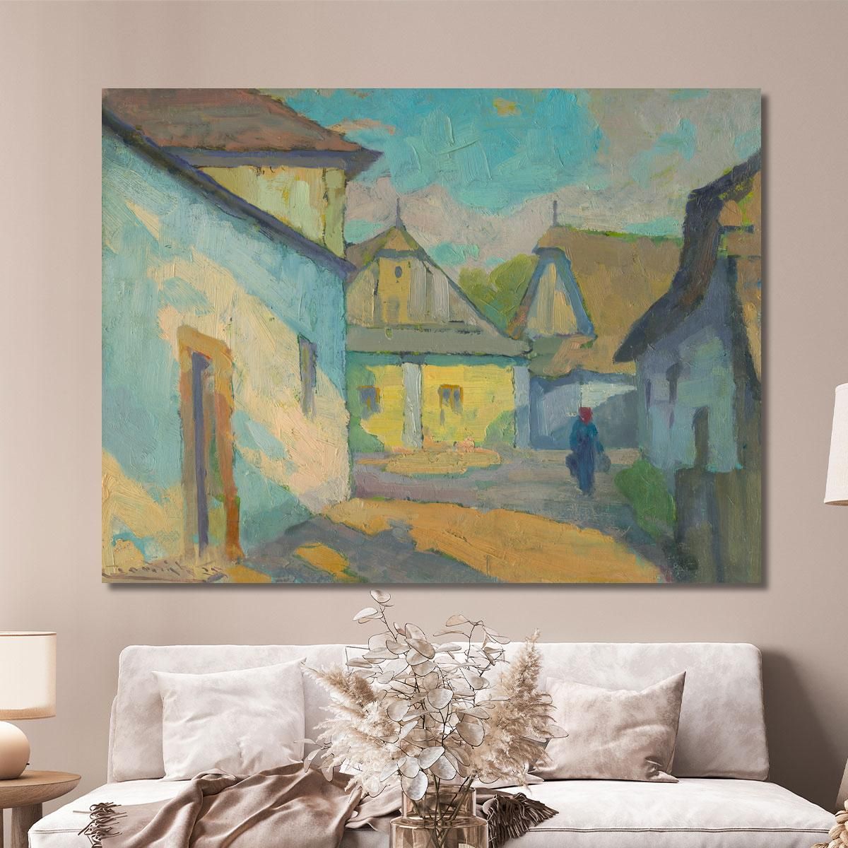 Motif From An East Slovak Village Ľudovít Čordák lco50 canvas print 